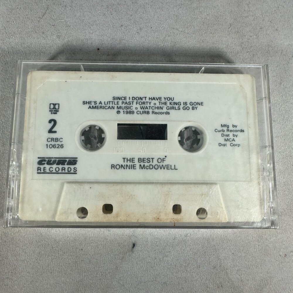 The Best Of Ronnie McDowell Cassette Tape 1989 Curb Records CRBC 10626 Vintage
